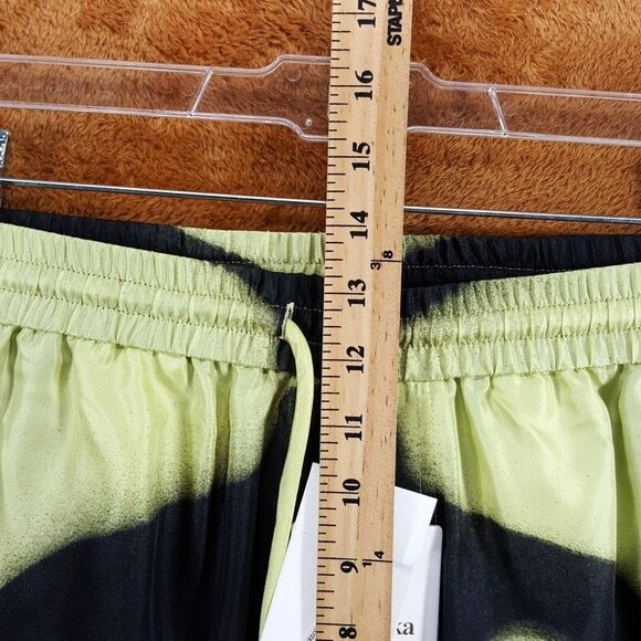 NANUSHKA Shorts Mens Medium Yellow Black Swirl Spray 100% Silk AMIL $495 - Picture 7 of 9